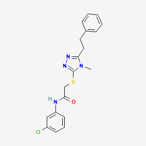 N-(3-chlorophenyl)-2-{[4-methyl-5-(2-phenylethyl)-4H-1,2,4-triazol-3-yl]sulfanyl}acetamide