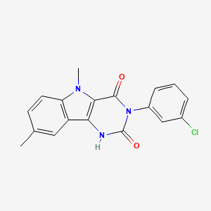 3-(3-chlorophenyl)-5,8-dimethyl-1H-pyrimido[5,4-b]indole-2,4(3H,5H)-dione