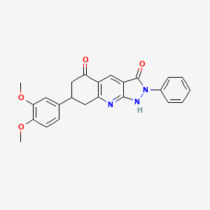 7-(3,4-dimethoxyphenyl)-2-phenyl-7,8-dihydro-1H-pyrazolo[3,4-b]quinoline-3,5(2H,6H)-dione