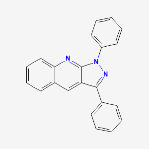 molecular formula C22H15N3 B1249354 1,3-Diphenyl-1h-pyrazolo[3,4-b]quinoline CAS No. 89522-27-0