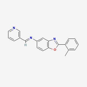 2-(2-methylphenyl)-N-[(E)-pyridin-3-ylmethylidene]-1,3-benzoxazol-5-amine