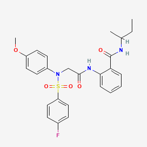 N-(butan-2-yl)-2-({N-[(4-fluorophenyl)sulfonyl]-N-(4-methoxyphenyl)glycyl}amino)benzamide