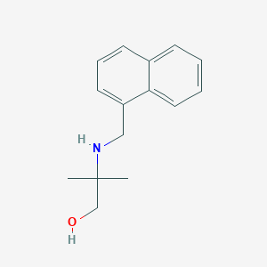 molecular formula C15H19NO B12493583 2-Methyl-2-[(naphthalen-1-ylmethyl)amino]propan-1-ol 