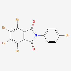 molecular formula C14H4Br5NO2 B12493586 4,5,6,7-Tetrabromo-2-(4-bromophenyl)isoindole-1,3-dione 