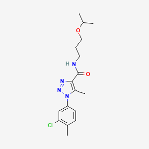 molecular formula C17H23ClN4O2 B12493631 1-(3-chloro-4-methylphenyl)-5-methyl-N-[3-(propan-2-yloxy)propyl]-1H-1,2,3-triazole-4-carboxamide 