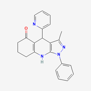 3-methyl-1-phenyl-4-(pyridin-2-yl)-1,4,6,7,8,9-hexahydro-5H-pyrazolo[3,4-b]quinolin-5-one