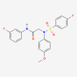 N-(3-fluorophenyl)-N~2~-[(4-fluorophenyl)sulfonyl]-N~2~-(4-methoxyphenyl)glycinamide