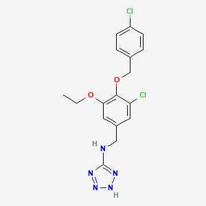 N-{3-chloro-4-[(4-chlorobenzyl)oxy]-5-ethoxybenzyl}-1H-tetrazol-5-amine