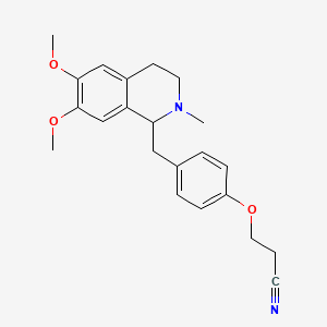 3-{4-[(6,7-Dimethoxy-2-methyl-3,4-dihydro-1H-isoquinolin-1-YL)methyl]phenoxy}propanenitrile