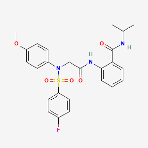 2-({N-[(4-fluorophenyl)sulfonyl]-N-(4-methoxyphenyl)glycyl}amino)-N-(propan-2-yl)benzamide