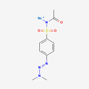 Sodium acetyl({4-[(1E)-3,3-dimethyltriaz-1-EN-1-YL]benzenesulfonyl})azanide