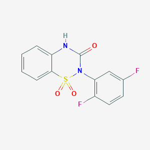 molecular formula C13H8F2N2O3S B12493732 2-(2,5-difluorophenyl)-2H-1,2,4-benzothiadiazin-3(4H)-one 1,1-dioxide 