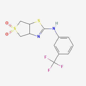 N-[3-(trifluoromethyl)phenyl]-3a,4,6,6a-tetrahydrothieno[3,4-d][1,3]thiazol-2-amine 5,5-dioxide