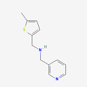 molecular formula C12H14N2S B12493778 1-(5-methylthiophen-2-yl)-N-(pyridin-3-ylmethyl)methanamine 