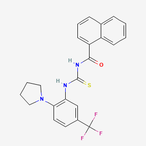 N-{[2-(pyrrolidin-1-yl)-5-(trifluoromethyl)phenyl]carbamothioyl}naphthalene-1-carboxamide