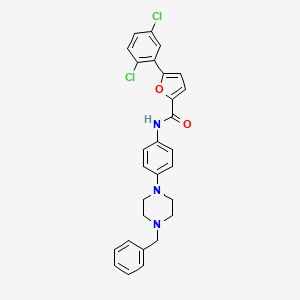 N-[4-(4-benzylpiperazin-1-yl)phenyl]-5-(2,5-dichlorophenyl)furan-2-carboxamide