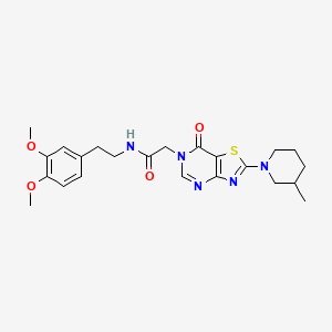 N-[2-(3,4-dimethoxyphenyl)ethyl]-2-[2-(3-methylpiperidin-1-yl)-7-oxo[1,3]thiazolo[4,5-d]pyrimidin-6(7H)-yl]acetamide