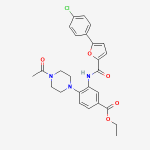 Ethyl 4-(4-acetylpiperazin-1-yl)-3-({[5-(4-chlorophenyl)furan-2-yl]carbonyl}amino)benzoate