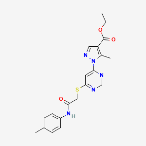 ethyl 5-methyl-1-[6-({2-[(4-methylphenyl)amino]-2-oxoethyl}sulfanyl)pyrimidin-4-yl]-1H-pyrazole-4-carboxylate