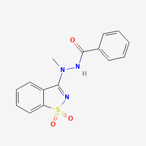 N'-(1,1-dioxido-1,2-benzothiazol-3-yl)-N'-methylbenzohydrazide