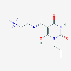 N,N,N-trimethyl-2-({(1Z)-1-[2,4,6-trioxo-1-(prop-2-en-1-yl)tetrahydropyrimidin-5(2H)-ylidene]ethyl}amino)ethanaminium