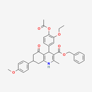 Benzyl 4-[4-(acetyloxy)-3-ethoxyphenyl]-7-(4-methoxyphenyl)-2-methyl-5-oxo-1,4,5,6,7,8-hexahydroquinoline-3-carboxylate