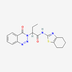 2-(4-oxo-1,2,3-benzotriazin-3(4H)-yl)-N-(4,5,6,7-tetrahydro-1,3-benzothiazol-2-yl)butanamide