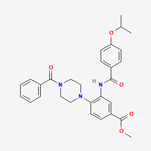 Methyl 4-[4-(phenylcarbonyl)piperazin-1-yl]-3-({[4-(propan-2-yloxy)phenyl]carbonyl}amino)benzoate