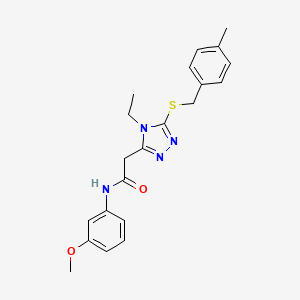 2-{4-ethyl-5-[(4-methylbenzyl)sulfanyl]-4H-1,2,4-triazol-3-yl}-N-(3-methoxyphenyl)acetamide