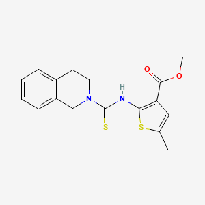 methyl 2-(3,4-dihydro-1H-isoquinoline-2-carbothioylamino)-5-methylthiophene-3-carboxylate