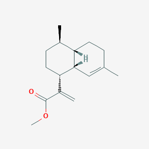 B1249394 methyl 2-[(1R,4R,4aS,8aR)-4,7-dimethyl-1,2,3,4,4a,5,6,8a-octahydronaphthalen-1-yl]prop-2-enoate CAS No. 82869-24-7