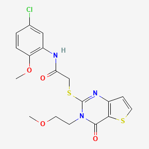 N-(5-chloro-2-methoxyphenyl)-2-{[3-(2-methoxyethyl)-4-oxo-3,4-dihydrothieno[3,2-d]pyrimidin-2-yl]sulfanyl}acetamide