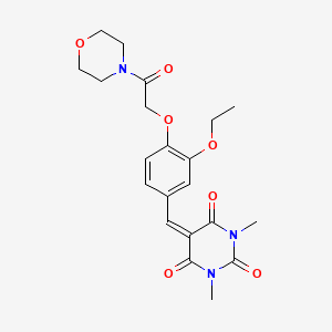 5-{3-ethoxy-4-[2-(morpholin-4-yl)-2-oxoethoxy]benzylidene}-1,3-dimethylpyrimidine-2,4,6(1H,3H,5H)-trione