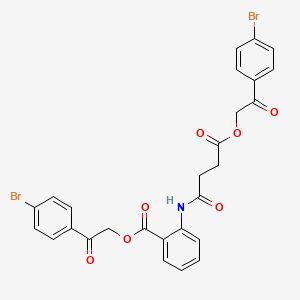 2-(4-Bromophenyl)-2-oxoethyl 2-({4-[2-(4-bromophenyl)-2-oxoethoxy]-4-oxobutanoyl}amino)benzoate