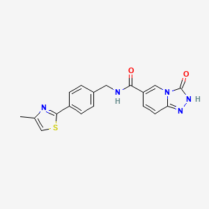 N-[4-(4-methyl-1,3-thiazol-2-yl)benzyl]-3-oxo-2,3-dihydro[1,2,4]triazolo[4,3-a]pyridine-6-carboxamide