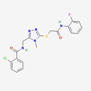 2-chloro-N-{[5-({2-[(2-fluorophenyl)amino]-2-oxoethyl}sulfanyl)-4-methyl-4H-1,2,4-triazol-3-yl]methyl}benzamide