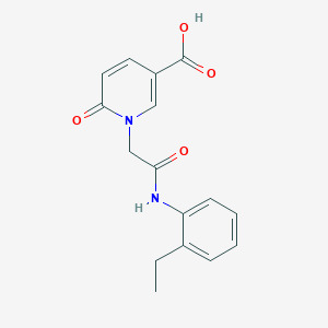 molecular formula C16H16N2O4 B12494017 1-{2-[(2-Ethylphenyl)amino]-2-oxoethyl}-6-oxo-1,6-dihydropyridine-3-carboxylic acid 