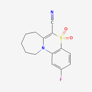 2-fluoro-8,9,10,11-tetrahydro-7H-azepino[2,1-c][1,4]benzothiazine-6-carbonitrile 5,5-dioxide