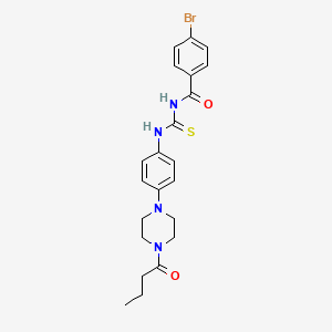 4-bromo-N-{[4-(4-butanoylpiperazin-1-yl)phenyl]carbamothioyl}benzamide