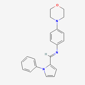 4-(morpholin-4-yl)-N-[(E)-(1-phenyl-1H-pyrrol-2-yl)methylidene]aniline