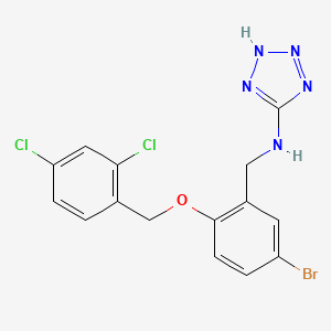 N-{5-bromo-2-[(2,4-dichlorobenzyl)oxy]benzyl}-1H-tetrazol-5-amine