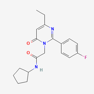 N-cyclopentyl-2-[4-ethyl-2-(4-fluorophenyl)-6-oxopyrimidin-1(6H)-yl]acetamide