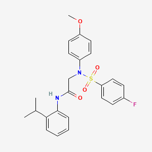 N~2~-[(4-fluorophenyl)sulfonyl]-N~2~-(4-methoxyphenyl)-N-[2-(propan-2-yl)phenyl]glycinamide