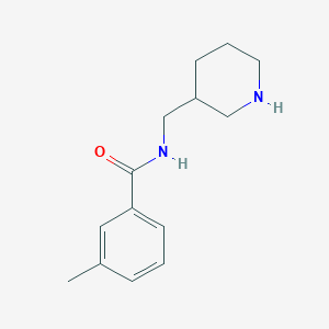 molecular formula C14H20N2O B12494123 3-Methyl-N-(piperidin-3-ylmethyl)benzamide 