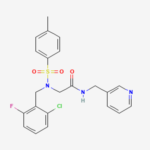 N~2~-(2-chloro-6-fluorobenzyl)-N~2~-[(4-methylphenyl)sulfonyl]-N-(pyridin-3-ylmethyl)glycinamide