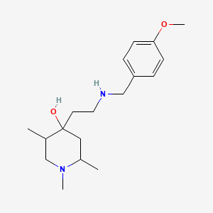 4-{2-[(4-Methoxybenzyl)amino]ethyl}-1,2,5-trimethylpiperidin-4-ol