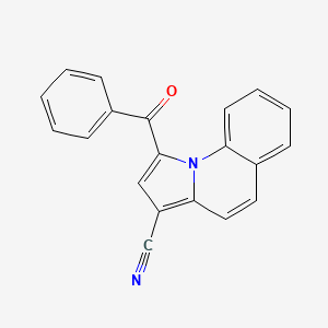molecular formula C20H12N2O B1249415 1-Benzoyl-3-cyanopyrrolo[1,2-a]quinoline 