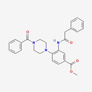 Methyl 3-[(phenylacetyl)amino]-4-[4-(phenylcarbonyl)piperazin-1-yl]benzoate