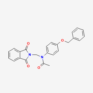 molecular formula C24H20N2O4 B12494153 N-[4-(benzyloxy)phenyl]-N-[(1,3-dioxo-1,3-dihydro-2H-isoindol-2-yl)methyl]acetamide 