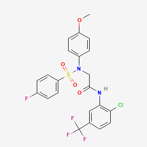 N-[2-chloro-5-(trifluoromethyl)phenyl]-N~2~-[(4-fluorophenyl)sulfonyl]-N~2~-(4-methoxyphenyl)glycinamide